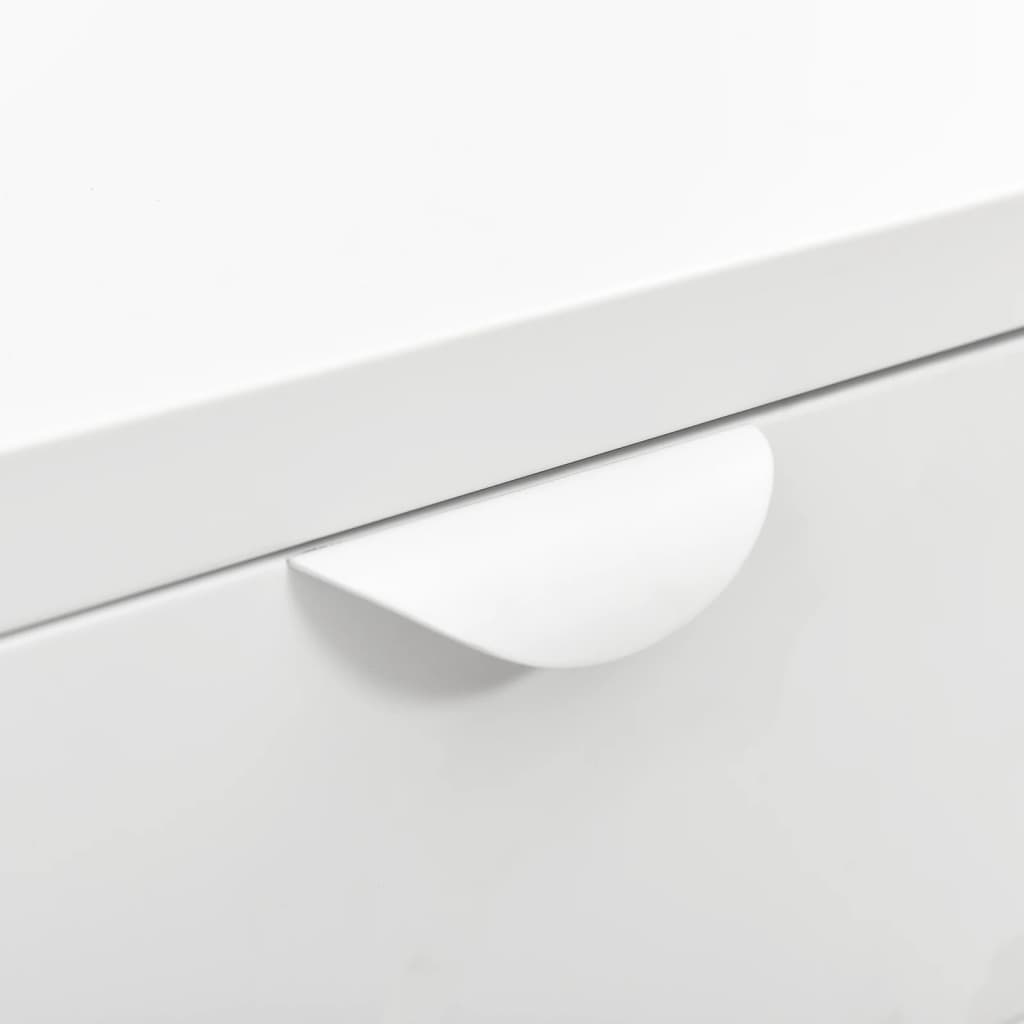 vidaXL Sängbord 2 st vit 40x30x54,5 cm stål och glas