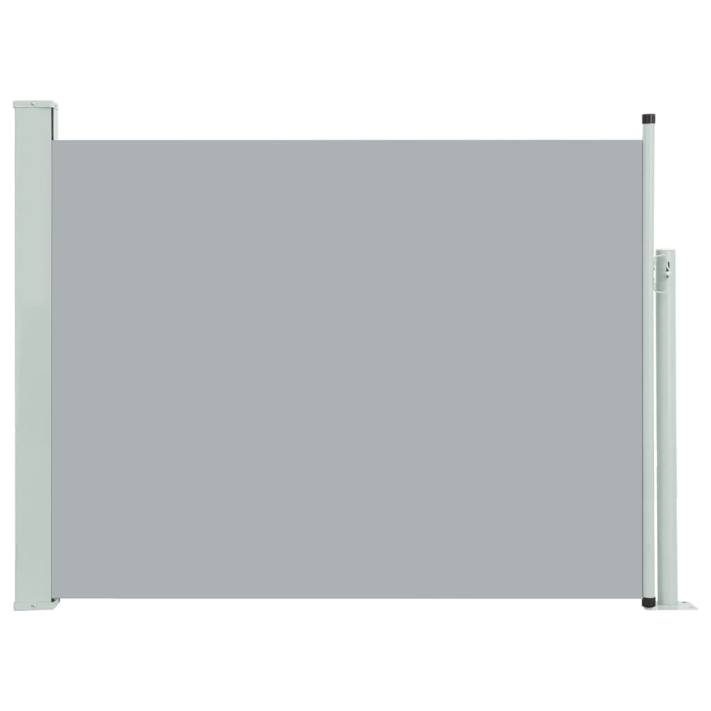 vidaXL Infällbar sidomarkis 140x500 cm grå