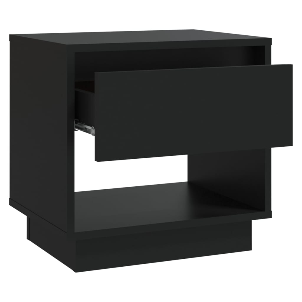 vidaXL Sängbord svart 2 st 45x34x44 cm spånskiva
