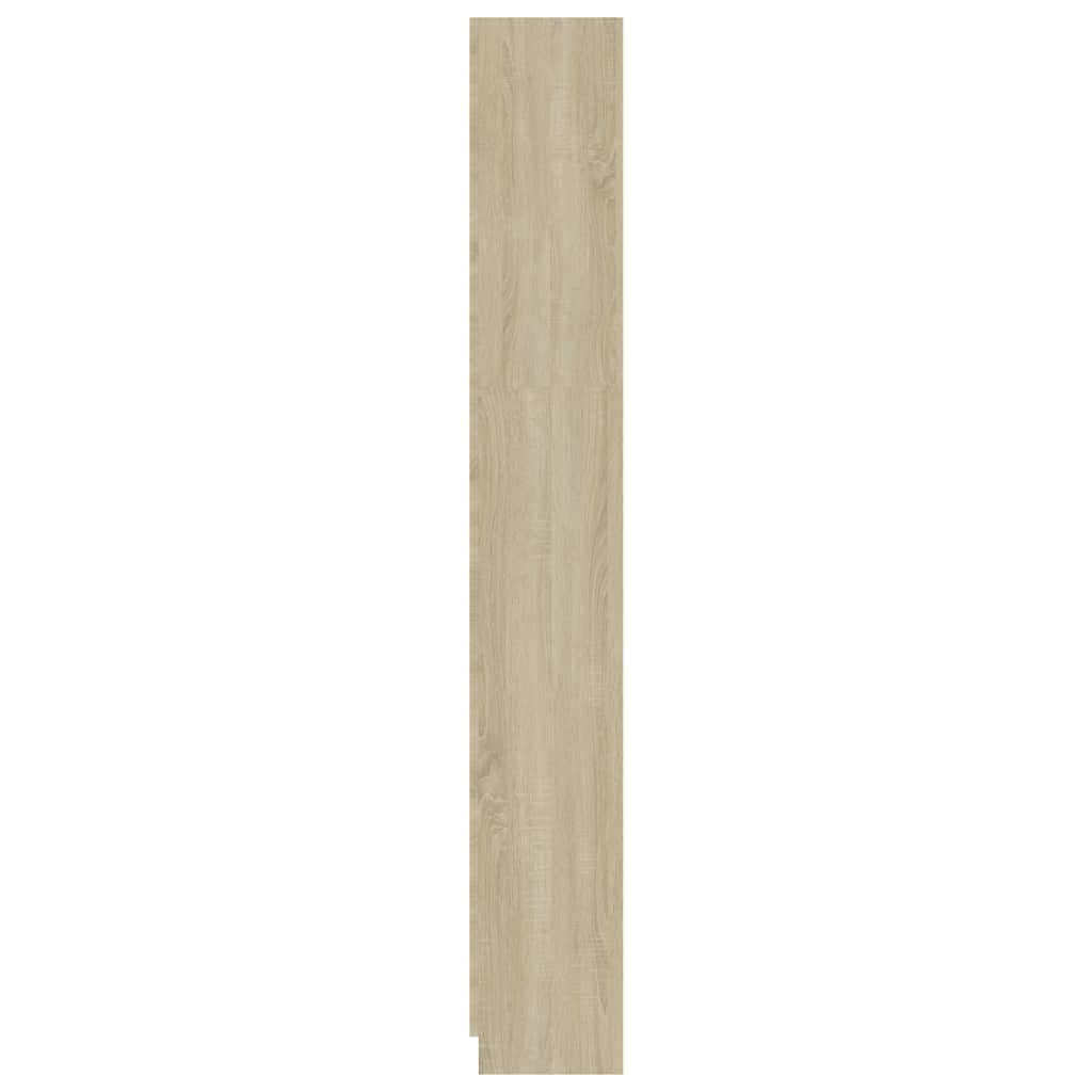 vidaXL Bokhylla 5 hyllor vit och sonoma-ek 60x24x175cm konstruerat trä