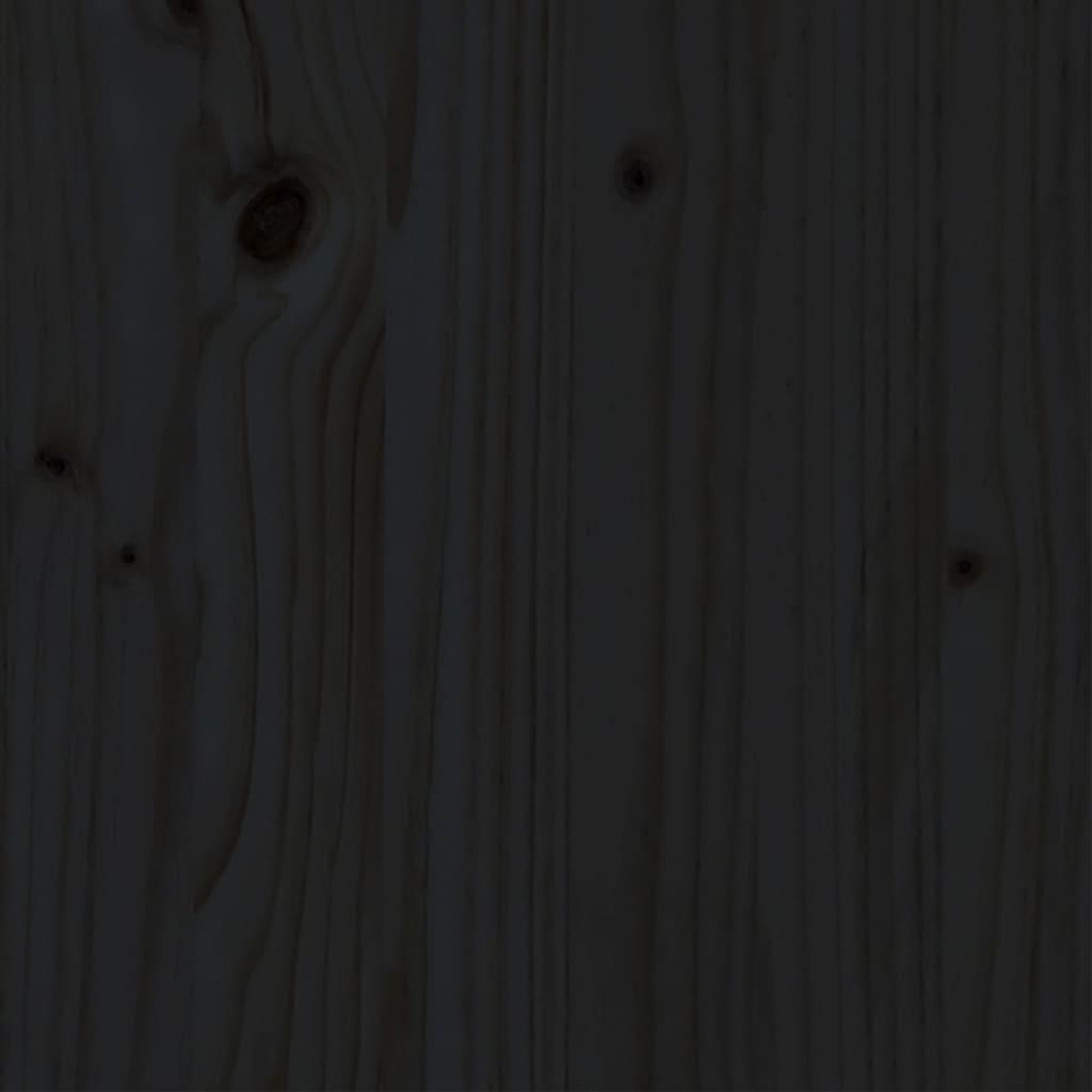 vidaXL Sängram svart massivt trä 150x200 cm