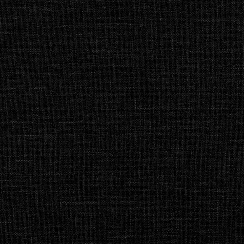 vidaXL Sängram med huvudgavel svart 200x200 cm tyg