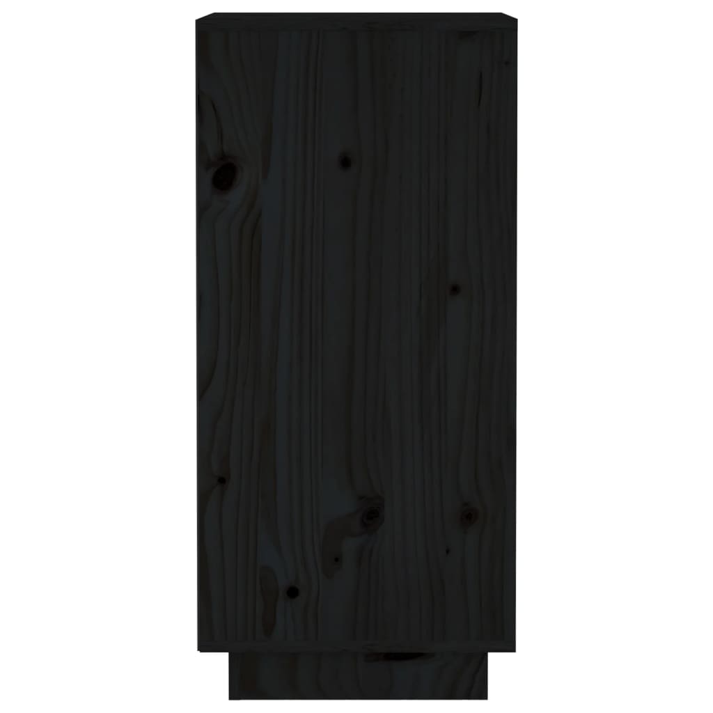 vidaXL Skåp 2 st svart 31,5x34x75 cm massiv furu