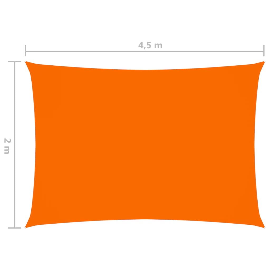 vidaXL Solsegel oxfordtyg rektangulärt 2x4,5 m orange