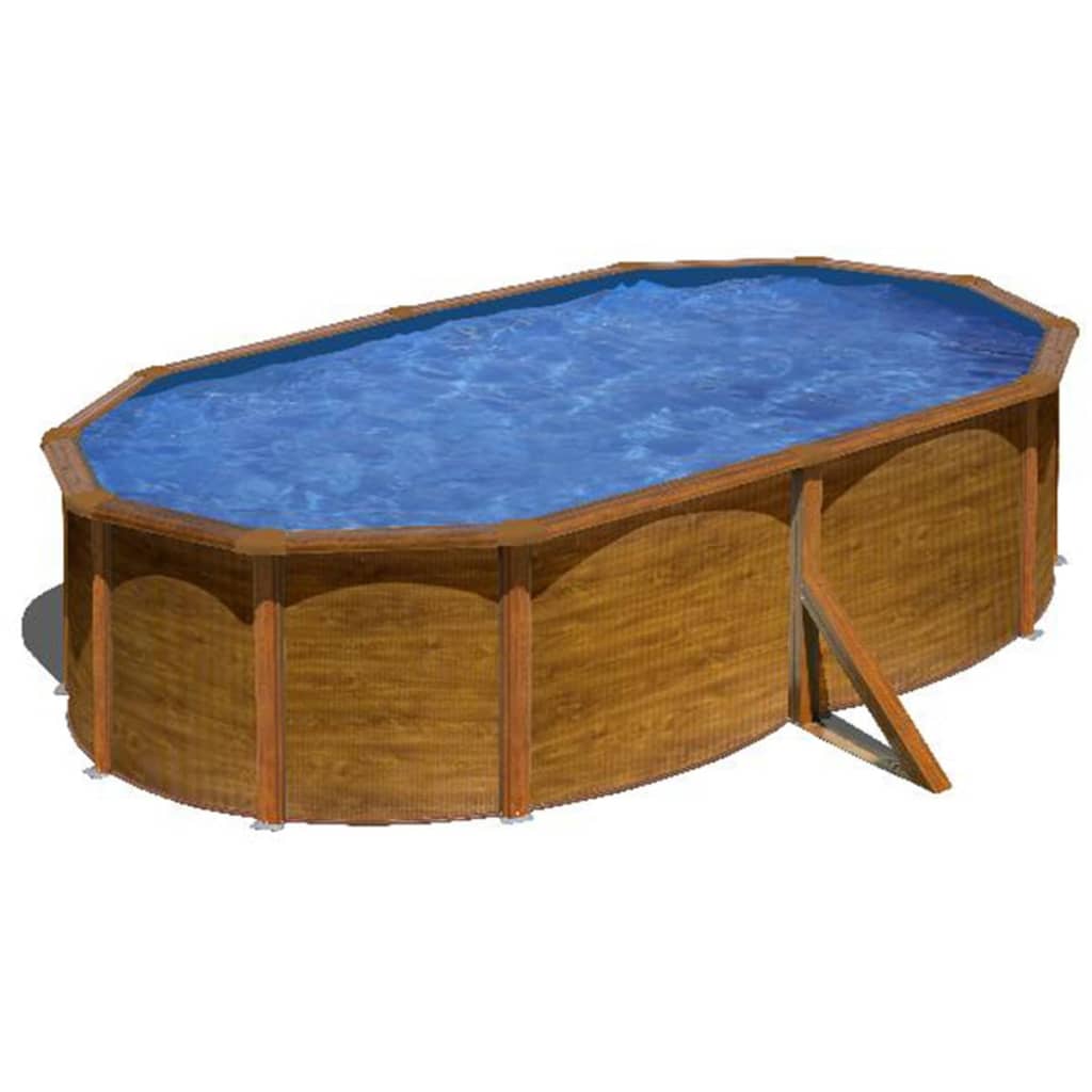 Gre Pool-set Pacific oval 500x350 cm brun KIT510WB