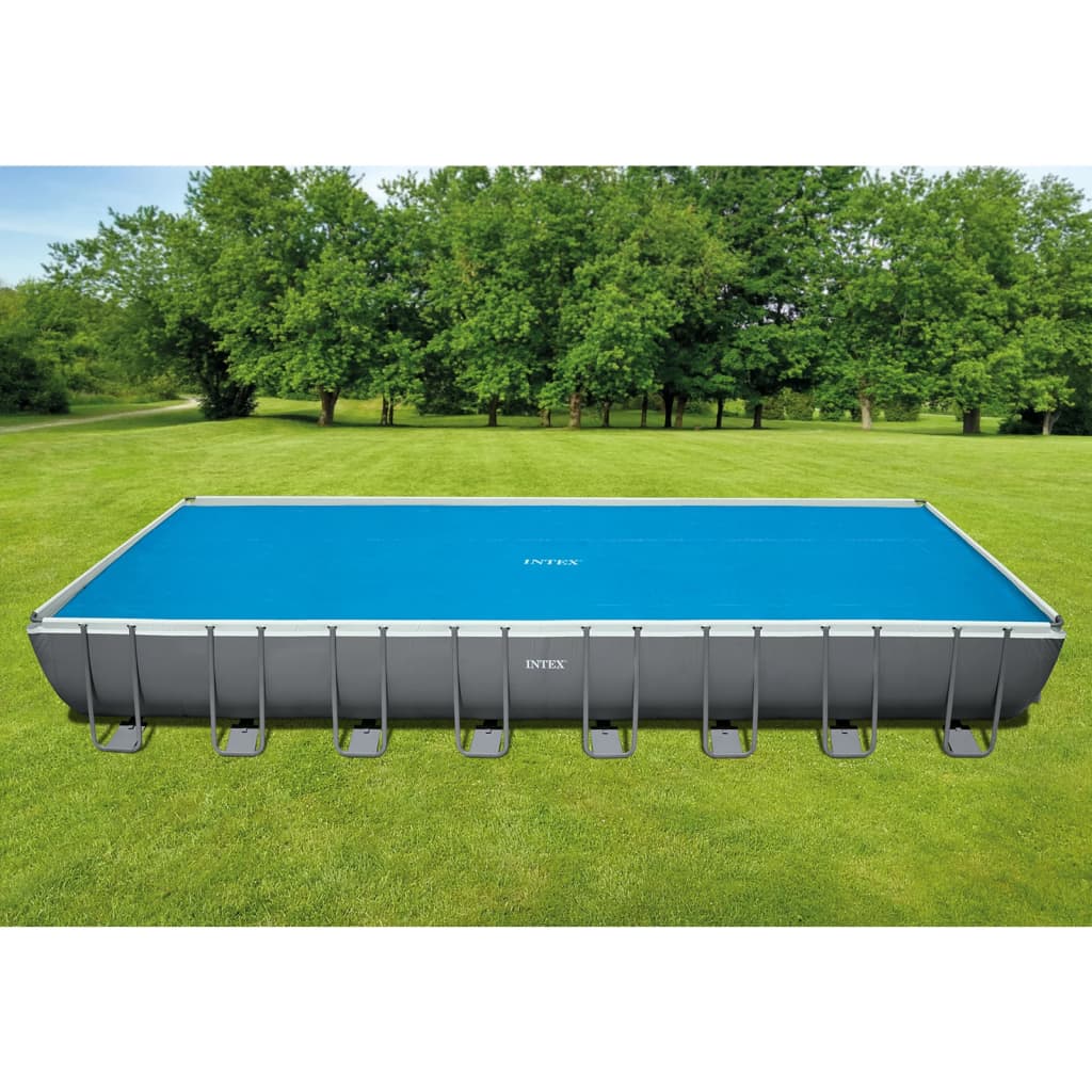 Intex Poolöverdrag solenergi blå 960x466 cm polyeten