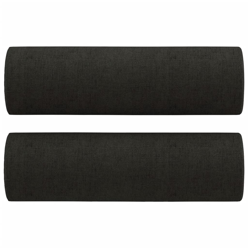 vidaXL 2-sits soffa med prydnadskuddar svart 120 cm tyg