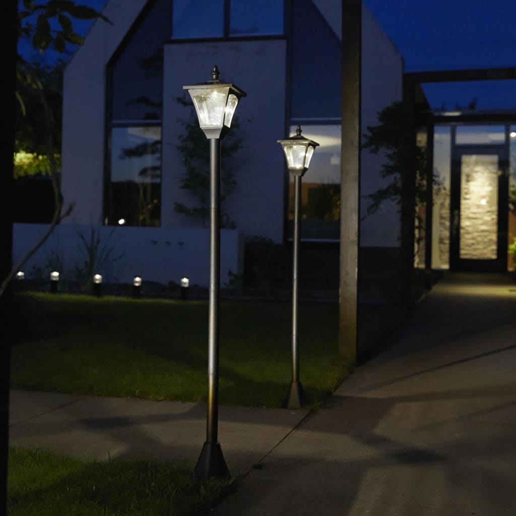 Luxform Trädgårdslykta solcell LED Casablanca svart 31159
