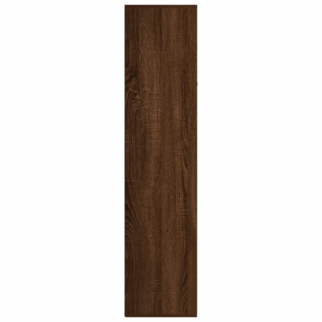 vidaXL Bokhylla/skänk rökfärgad Brun ek 66x30x130 cm konstruerat trä