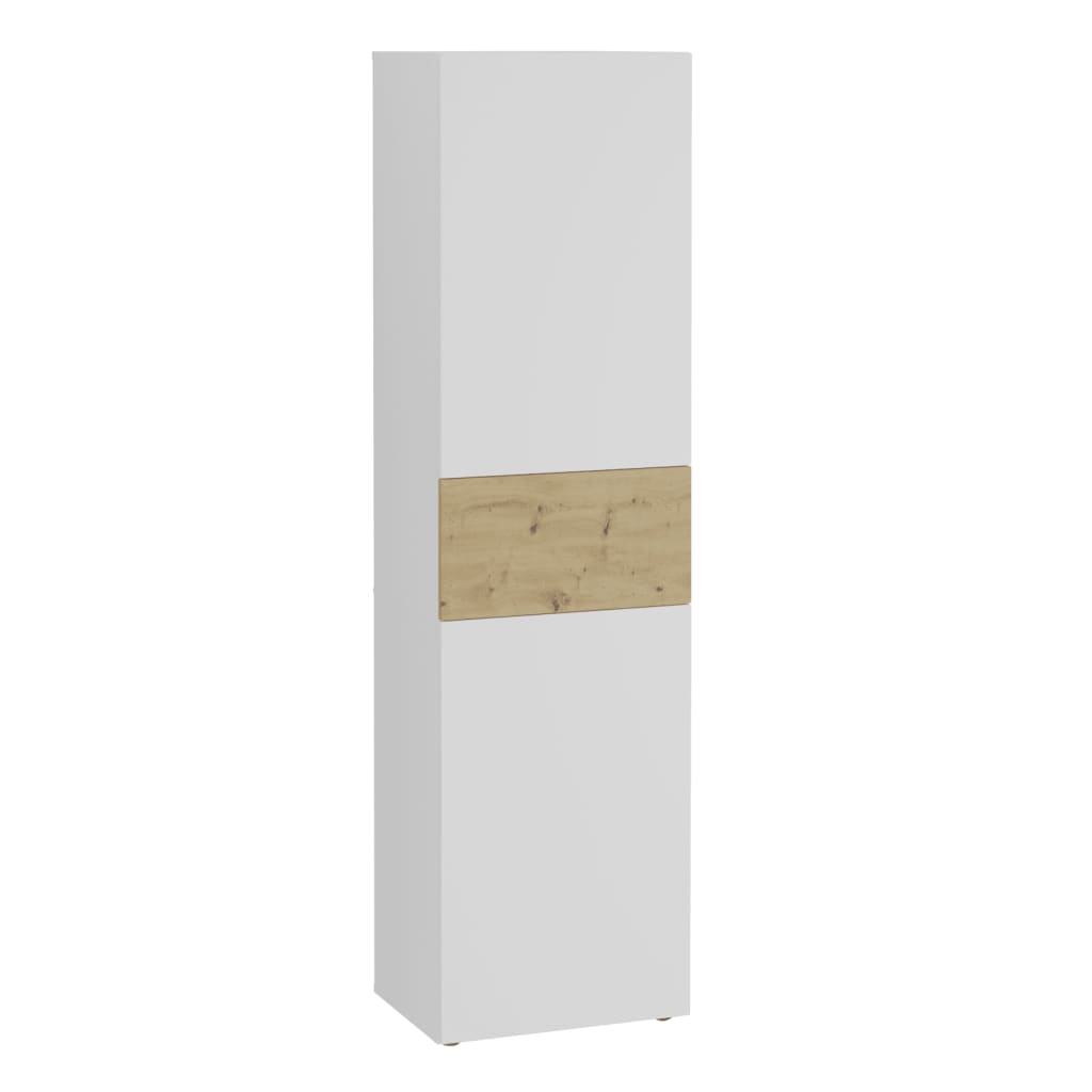 FMD Klädskåp med 2 dörrar 54,5x41,7x199,1 cm vit och ek