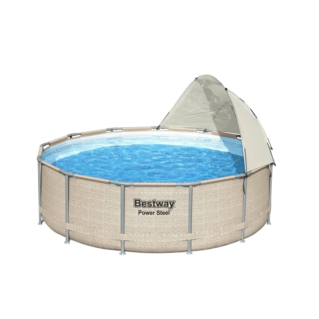 Bestway Solskydd för fristående pool vit