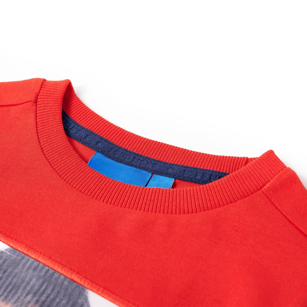 T-shirt med långa ärmar för barn röd 92