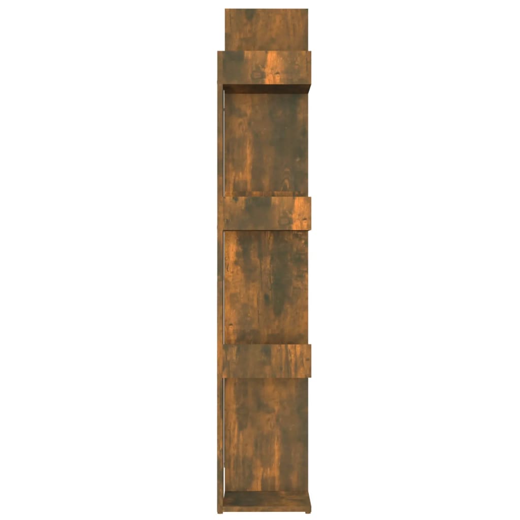 vidaXL Bokhylla rökfärgad ek 86x25,5x140 cm konstruerat trä
