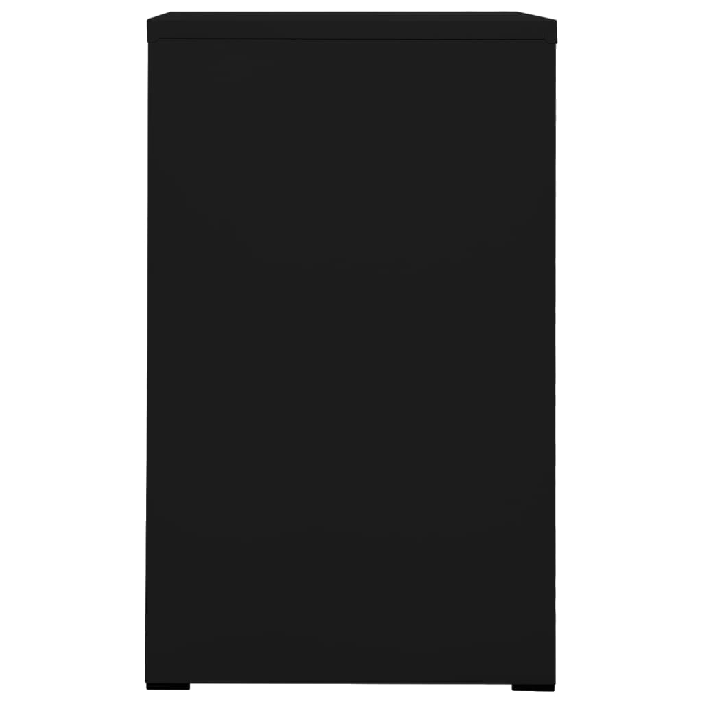 vidaXL Dokumentskåp svart 46x62x102,5 cm stål