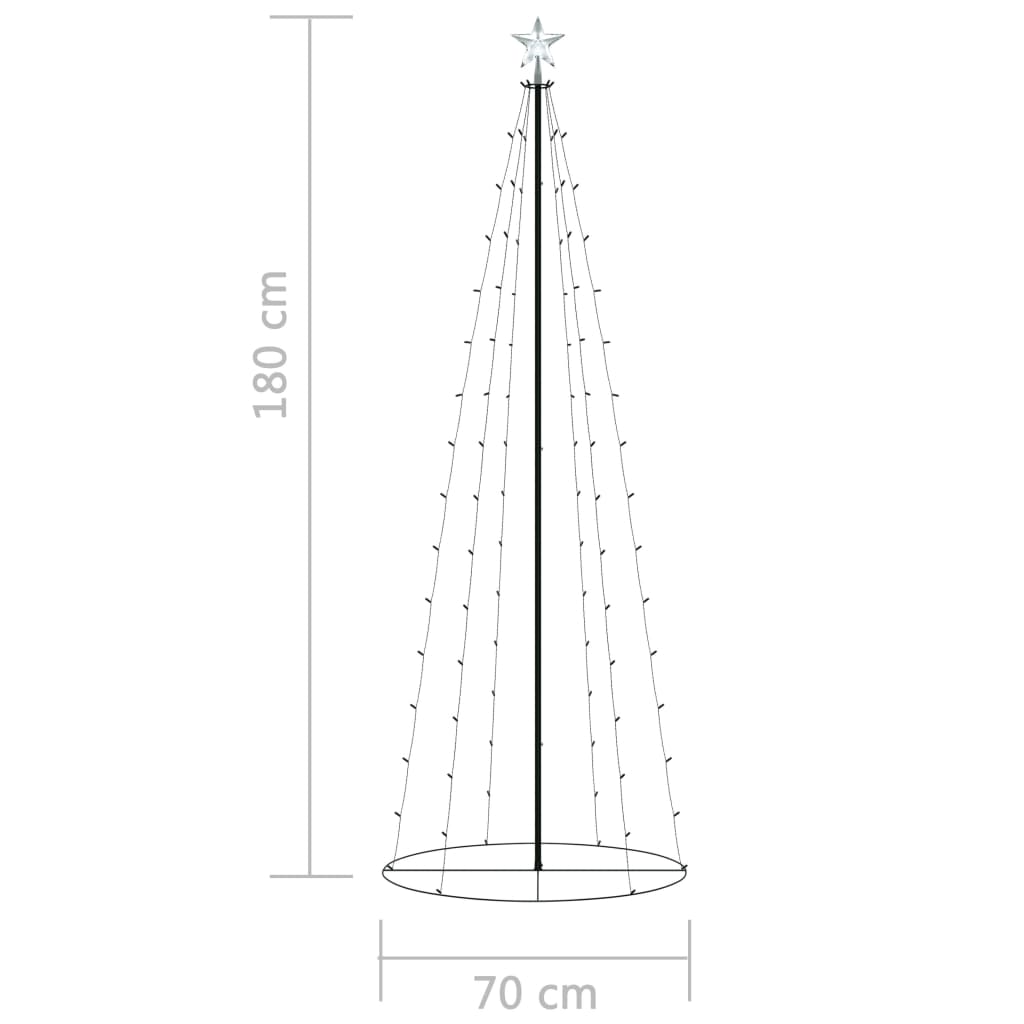 vidaXL Julgranskon 100 varmvita LEDs 70x180 cm