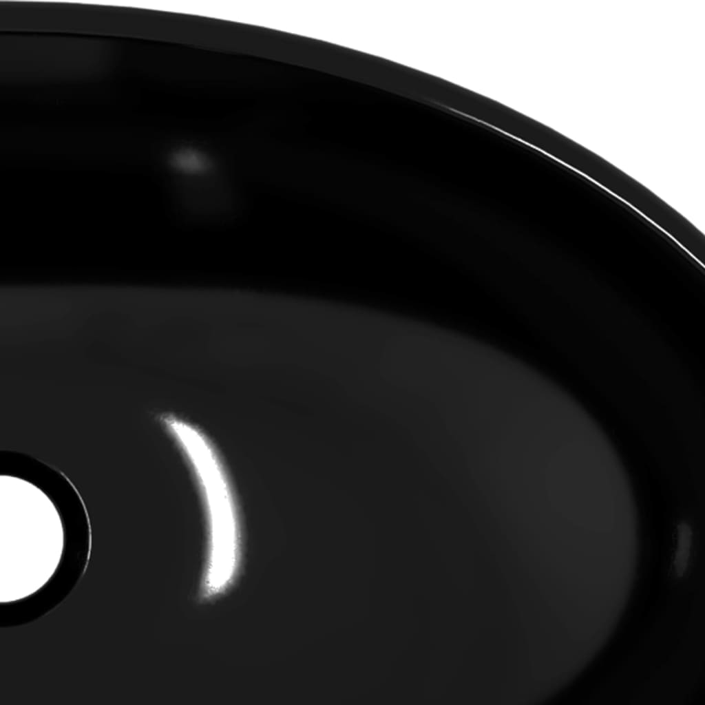 vidaXL Handfat härdat glas 54,5x35x15,5 cm svart