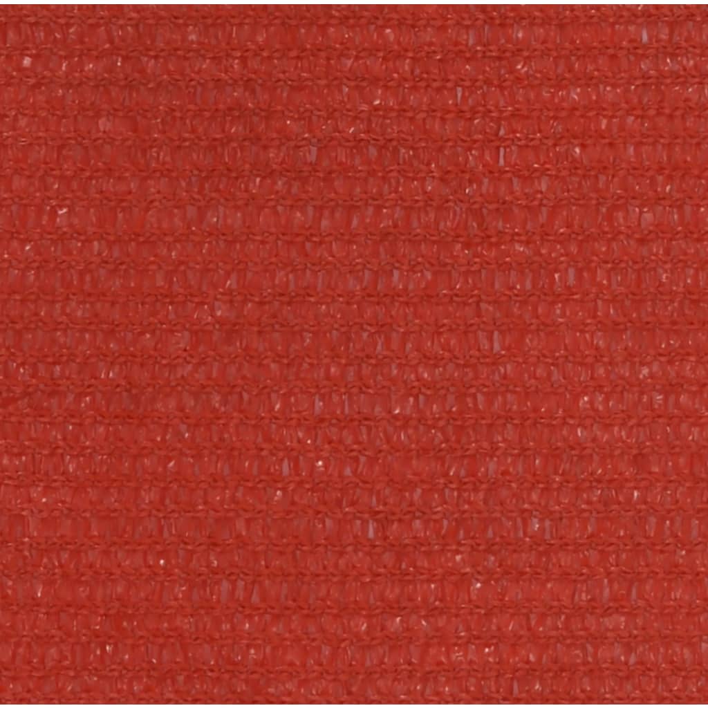 vidaXL Solsegel 160 g/m² röd 3,5x4,5 m HDPE
