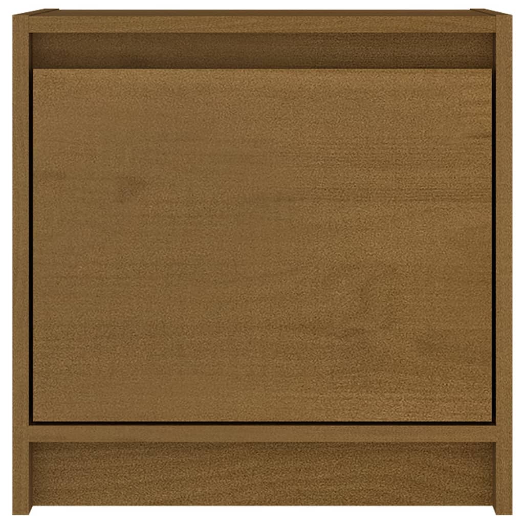 vidaXL Sängbord 2 st honungsbrun 40x30,5x40 cm massiv furu