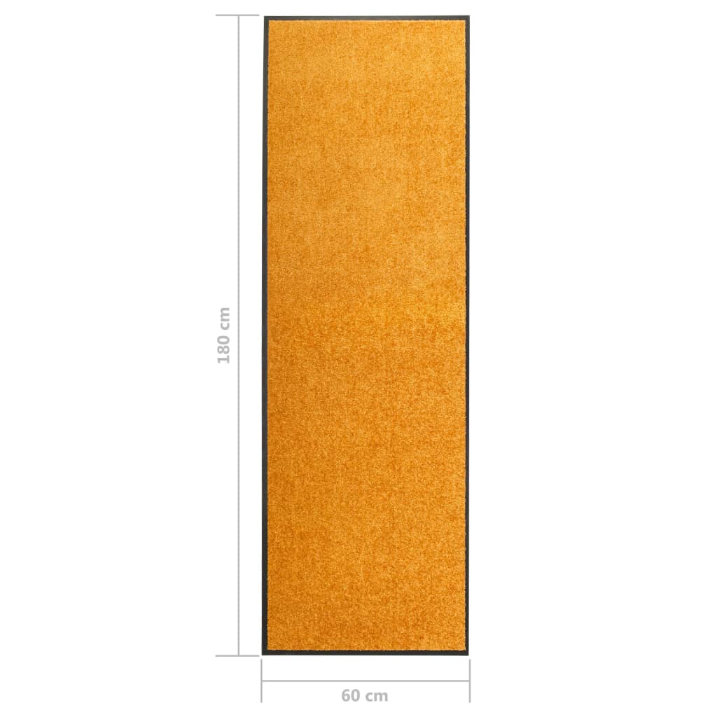 vidaXL Dörrmatta tvättbar orange 60x180 cm