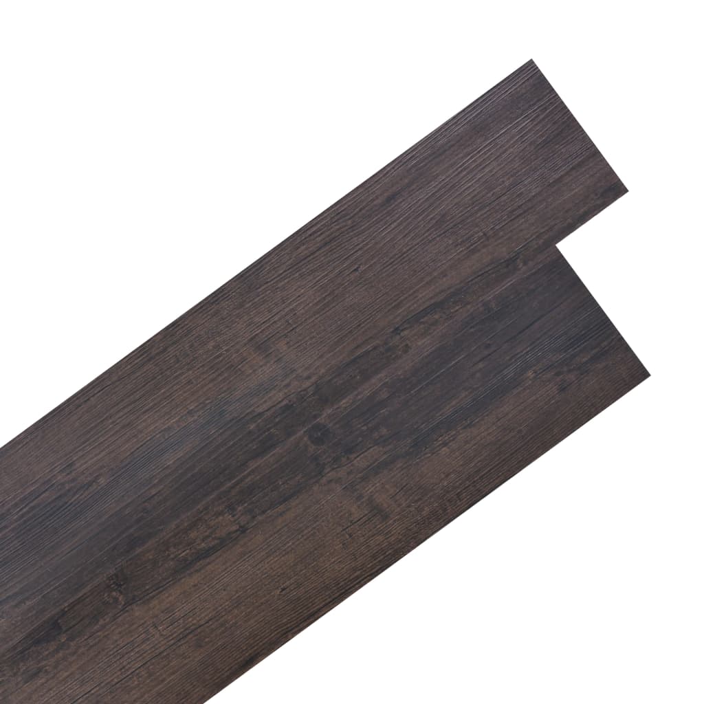 vidaXL Självhäftande PVC-golvplankor 5,21 m² 2 mm mörkbrun