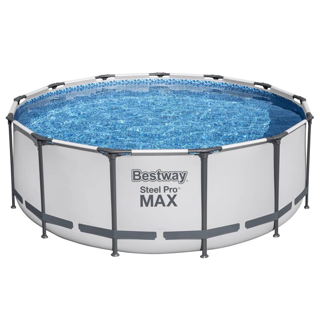Bestway Pool Steel Pro MAX rund med tillbehör 396x122 cm
